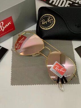 Ray-Ban 3025 Pink Aviator Sunglasses 58mm